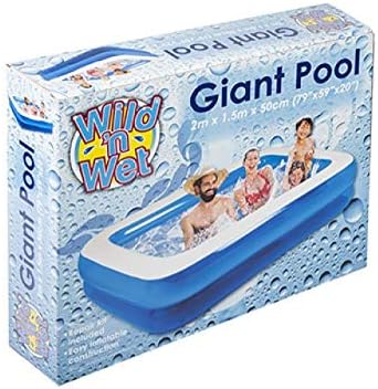 Homestreetuk Family Size Jumbo 2 Metre X 1 5m X 50cm Rectangular Pool Giant Inflatable Pool 79 X 59 X Garden Outdoors Pools Hot Tubs Supplies Mimamo Led Com