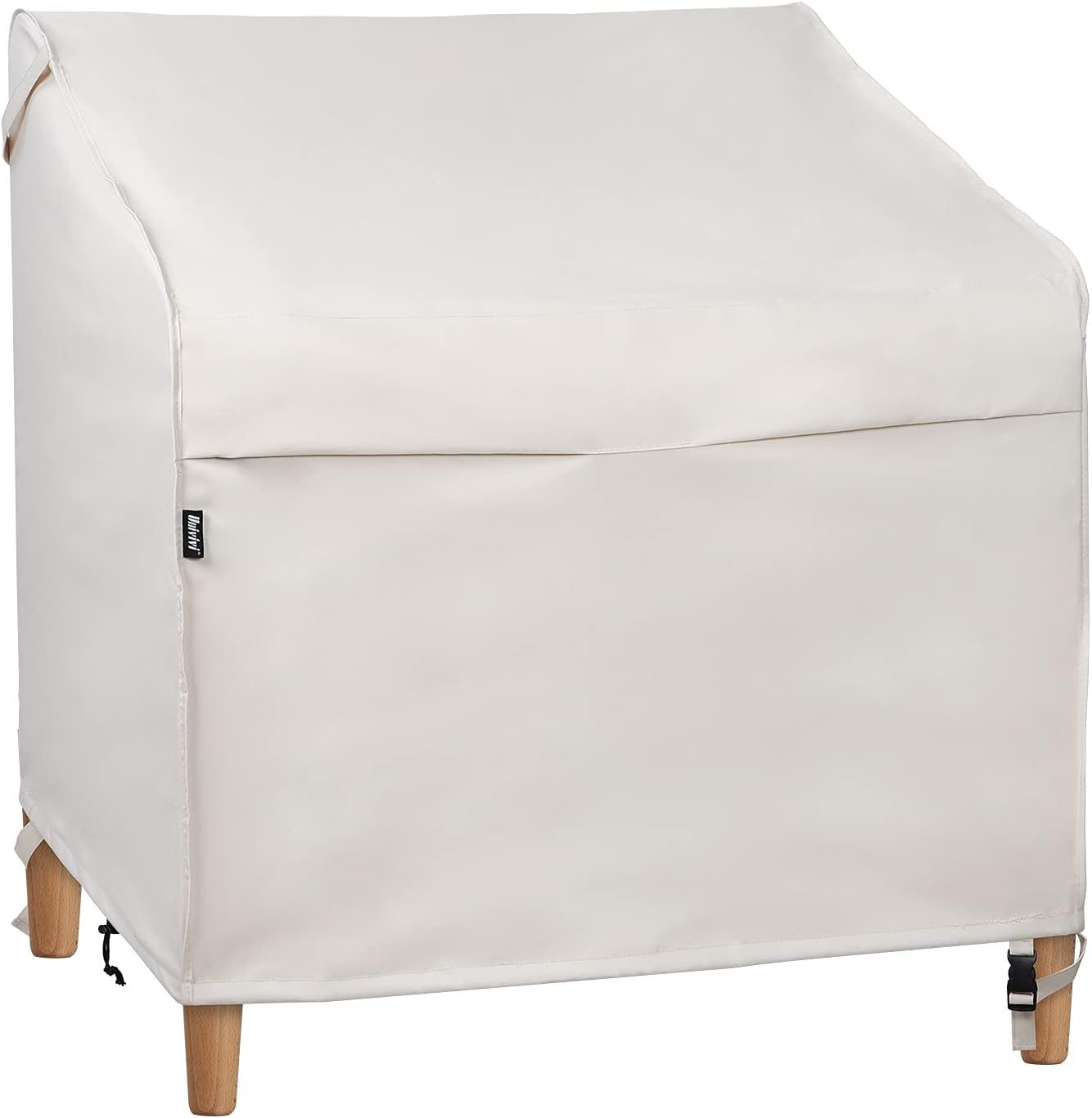 Univivi Large Patio Furniture Chair Covers [1-Pack] Waterproof 600D Oxford Fabric Lounge Deep Seat Cover Patio Outdoor Heavy Duty Patio Chairs Cover (Beige, 32