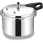 Aluminum Alloy Pressure Cooker, Explosion Proof Pressure Canner, Large Capacity Pressure Cooker Pot Compatible with Gas &amp; Induction Cooker (18CM/3L)