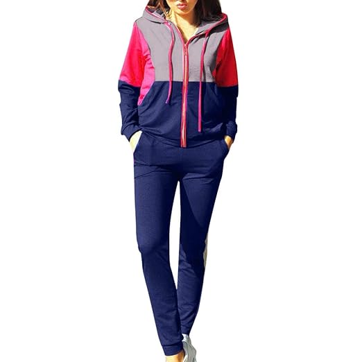 Worsworthy Traingsanzug Jogginganzug Sportanzug Damen Stretch Casual Sexy Lose -Trainingsanzüge 2 Teilig Sportanzug Frauen Fr