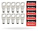 InstallGear 10 Gauge AWG Tinned Pure Copper Lugs Ring Terminals Connectors with Heat Shrink - 10-Pack primary