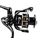 XIYUE Aluminum Fishing Reel Line 0.20 / 220 0.30 / 140 (mm / m) Component Stainless Steel Left and Right Alloy Body Interchangeable Ball Bearing 10/1 Brake Force 15 killogram Black XB3000