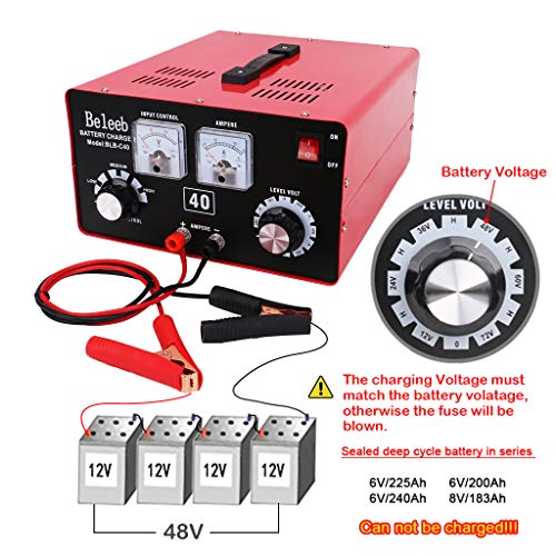 Beleeb Battery Charger,12V/24V/36V/48V/60V/72V Voltage and Current