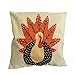 GBSELL Pillow Cover Owl Thanksgiving Turkey Cock Hen Pillow Case Sofa Throw Cushion Cover Home Decor,45cm45cm