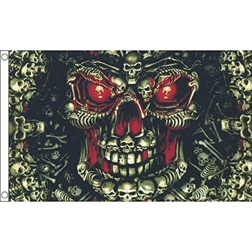 AZ FLAG - Skulls Multi Flag - 3x5 Ft - 100D Polyester Pirate Banner with Two Metal Grommets - Fade Resistant - Vivid Colors - 3' x 5' Feet - 150x90 Cm