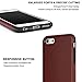 TENDLIN iPhone 6s Case, Premium Leather Back Flexible TPU Silicone Hybrid Soft Slim Cover Case for iPhone 6 and iPhone 6s (Brown)