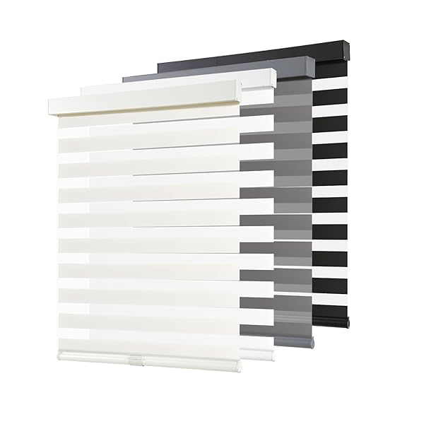 AOSKY CORDLESS ZEBRA BLINDS FOR WINDOWS PULL DOWN...