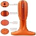 HETOO Dog Toothbrush Stick Natural Rubber Doggy Teeth Cleaning Chews Toy for All Breeds Puppies (Orange)