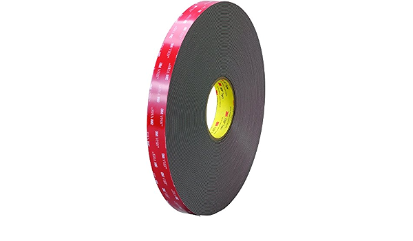 Vhb Vhb491901R Black #4919F Adhesive Tape,1" X 5 Yd. (841436041560)