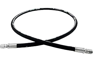 GENERIC Autovo Hydraulic Hose Swivel Assembly 1/4" Hydraulic Hose with Female JIC X Female JIC 48" Long 5800 psi, Black