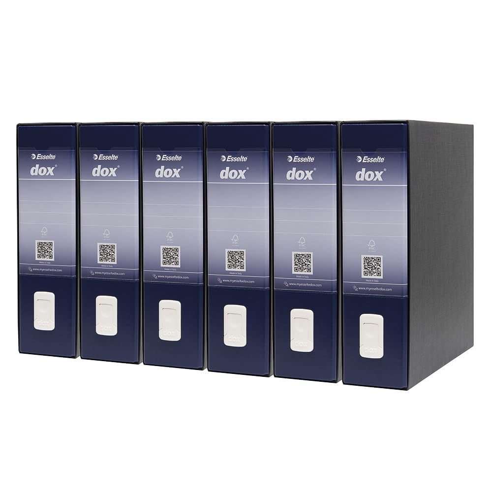 Esselte Dox 1 A4 Lever Arch File Blue (Pack of 6)