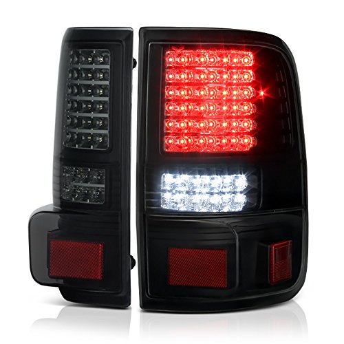 VIPMotoZ 2004-2008 Ford F-150 LED Tail Lights – Matte Black Housing, Smoke Lens, Driver and Passenger Side