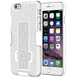 MoKo iPhone 6s Case - [Revised Version / Fixed Belt Clip Holster] Slim Hard Shell Holster Combo Case for Apple iPhone 6 / 6s 4.7 Inch Smart Phone, WHITE
