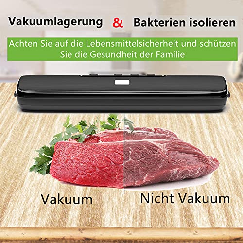 MOISTIP Vakuumierer Halten 8 x Länger Frisch Wasserdicht Trockene und Feuchte Lebensmittel Vakuumiergerät mit 15… – Bild 6