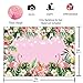 Funnytree 7x5ft Pink Flamingo Birthday Backdrop Summer Tropical Hawaiian Floral Photography Background for Flamingle Boy Girl Party Plam Flower Baby Shower Decorations Photo Booth Cake Table Banner
