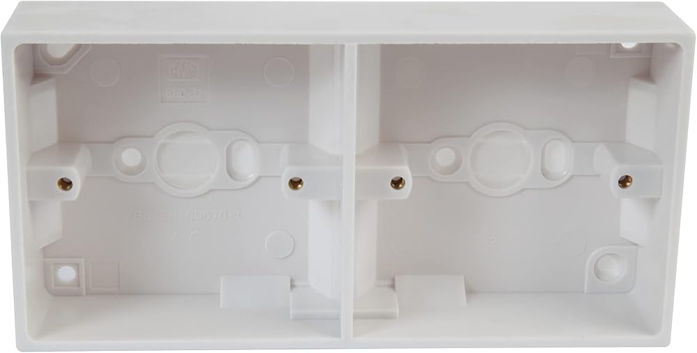 PRO ELEC PELB1646 2 Gang White Pattress Box 32mm