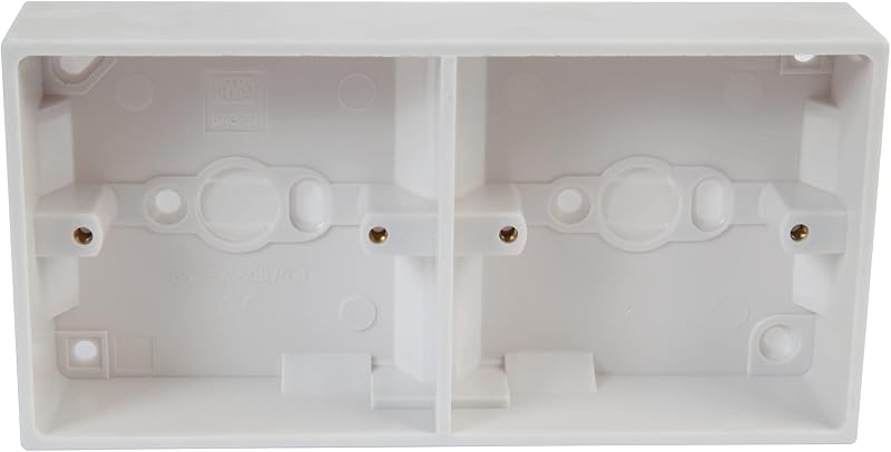 PRO ELEC PELB1646 2 Gang White Pattress Box 32mm
