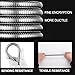 bretoes Stainless Steel Shower Hose 59 Inches (1.5M) - for Hand Showers (Bath Toilet Sprayers) and T-Valve Fittings - Woven Inner Tube Extra Long Explosion Proof Chrome Finish