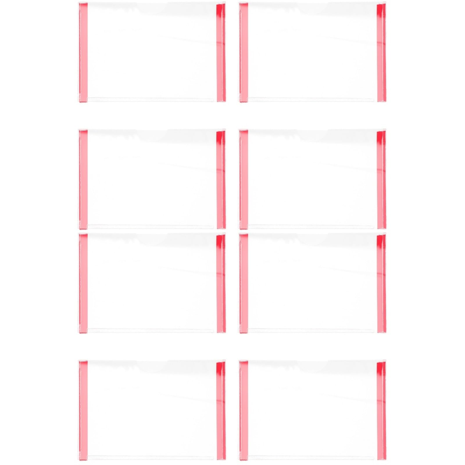 Lurrose 8 Pcs Transparent Mount Sign Holders Transparent Door Sign Holder Clear Photo Frame Transparent Door Name Plate Door Sign Holder for Classroom Display Stand Acrylic