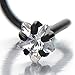 COOLSTEELANDBEYOND Black Stainless Steel Screw Nose Rings Studs with Star Cubic Zirconia Body Jewelry Piercing