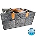 Baby Diaper Caddy Organizer Large- Must Have Newborn Nursery Essentials for Boys or Girls, Baby Shower Gift Basket and Registry, Nursery Decor, Felt Gray Diapering Bag with Inserts, Storage Bin
