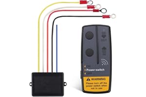 SUV Wireless Winch Remote Control Kit 2 4G for 12V 24V Electric Recovery Winches up to 17000 lbs with Long Range 50M (Single)