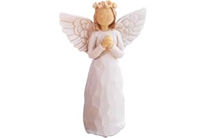 BeLifer Praying Angel Figurine Hand Craved Guardian Angel Sculpture Surrounded by Love Sympathy Gift of Encouragement Women P