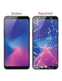 CrazyFire Compatible con Samsung Galaxy A6 + Plus Reemplazo de lente de vidrio de pantalla táctil frontal de 6,0 pulgadas frontal, vidrio de lente de pantalla con kits de herramientas de reparación para SM-A605G DS (todos los operadores celulares e inalám