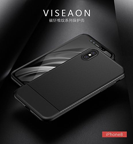Sunteck iPhone X Case Ultra Thin Lightweight Carbon Fiber Pattern Soft TPU iPhone X Cover Black