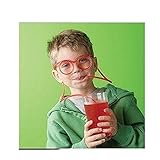 Generic Crazy Funky Drinking Straw Glasses Novelty Tube Joke Fun Children Party Clear