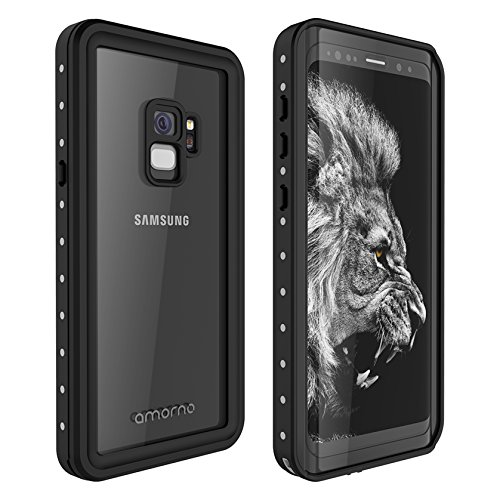 Galaxy S9 Waterproof Case, AMORNO Waterproof Shockproof Dustproof Dirtproof Full Body Case Built in Screen Protector with Touch ID for Samsung Galaxy S9