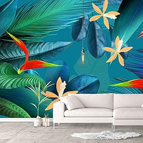 Crafted to Perfection Grand Style Wall Murals for Bedroom Green Plants Animals Removable Wallpaper Peel and Stick Wall Stickers