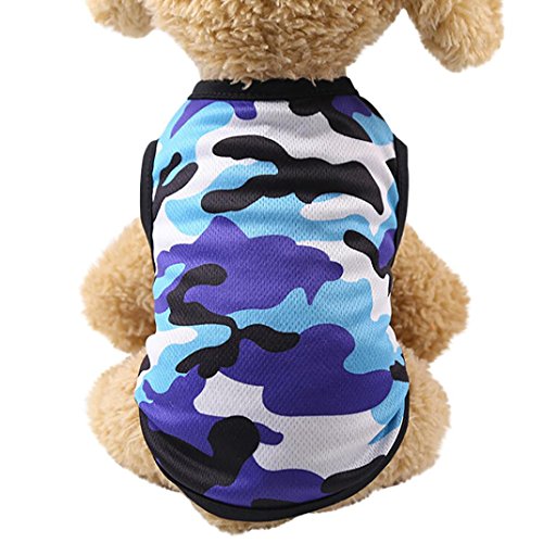 NEARTIME Puppy Clothes, Small Dog Cat Pet Dress Fly Sleeve Dress for Pet (XXL, H-Blue) - Thumbnail 3