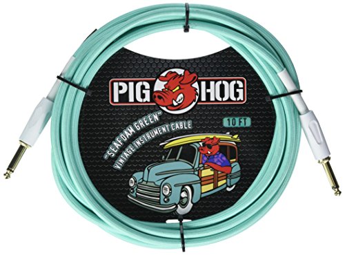 Pig Hog Instrument Cable 10 ft. Seafoam Green