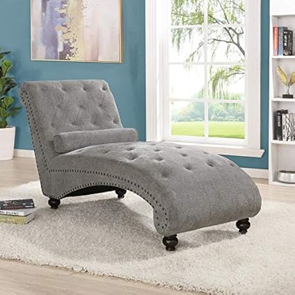 Home Reserve Sofa Anastagio Tufted Armless Chaise Lounge Divan Couch Living Room Sofa Bedroom Grey Amazon In Furniture