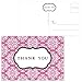 Note Card Cafe Thank You Postcards Assortment Bulk | 60 Pack | 6 Designs Damask Thank You Set | 4.25” x 6” Postcard Standard Size Mail USPS Stamp | Wedding, Baby, Bridal Shower, Birthday