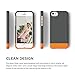 elago iPhone SE case, [Glide-Limited][Dark Grey/Orange] - [Mix and Match][Premium Armor][True Fit] - for iPhone SE/5/5S