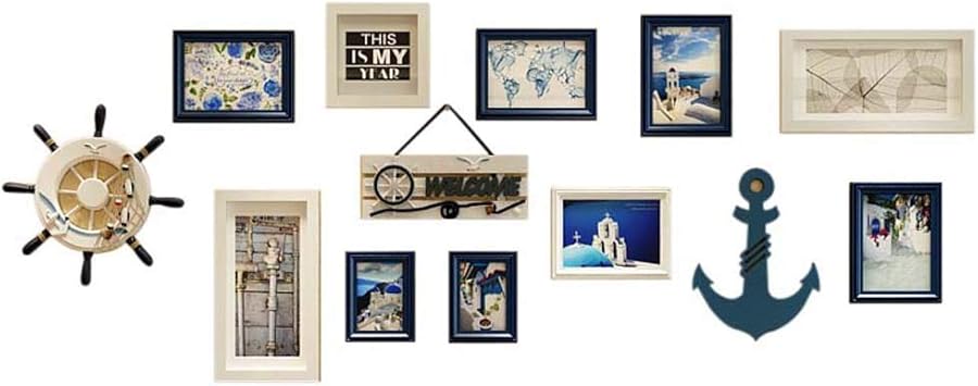 Amazon Com 10 Piece Wood Photo Frame Wall Gallery Kit Includes