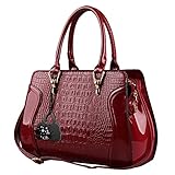 Hynes Eagle Crocodile Pattern Tote Bags Top Handle Handbags