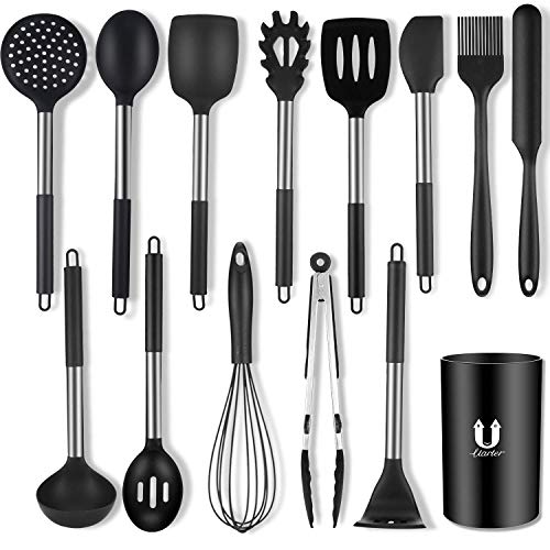 Uarter Silicone Cooking Utensil Set 14 Pcs, BPA Free Kitchen Utensils