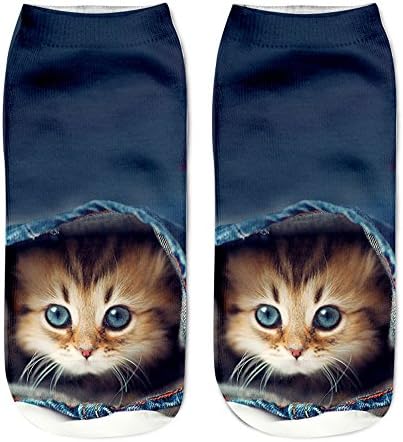 クルーソックス Timsa 日韓風 女子高生 制服の靴下 レディース かわいい 3d 猫柄 伸縮性良い 綿ソックス 美脚セクシー インソックス 靴擦れ防止 靴ムレ防止 登山 アウトドア スキー スノーボート フリーサイズ