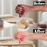 WHAPELQ 4 Pcs Double Sided Wooden Nail Brushes - 2 Kinds, Easy Use view 4