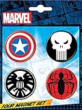 Ata-Boy Marvel Comics Logos Set of 4 1.25