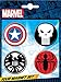 Ata-Boy Marvel Comics Logos Button Magnet Set