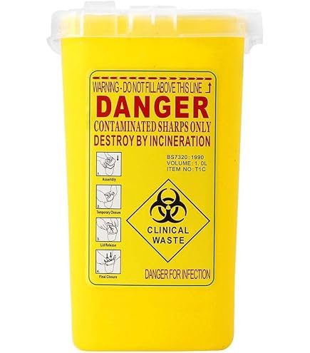 Kendall Healthcare 8900SA Sharps Phlebotomy Container – Red, 1 Quart, 6 X 3 Inches