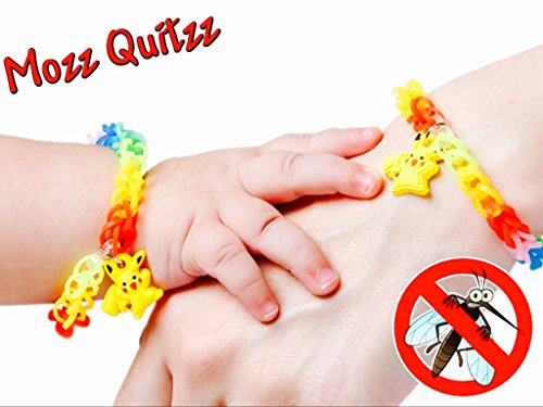 Rainbow Weaved Pokemon Mosquito Repellent Bracelets With Pikachu Charms DEET FREE Wristbands Pack Of 5 By MoZZ QuitZZ Rainbow Weaved Pokemon Mosquito Repellent Bracelets With Pikachu Charms DEET FREE Wristbands Pack Of 5 By MoZZ QuitZZ