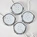 Cefrank LED Display Lighting Under Cabinet Kit - Plug-in 4 Pack Puck Light - Warm White 3000K