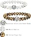 LOLIAS 4 Pcs Lava Rock Bead Bracelet for Men Leopard Lion Bracelet Set Adjustable 8MM Beads，Y