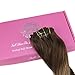 Full Shine 16 Inch Balayage Hair Extensions Human Hair Clip Extensions Ombre Color 4 Brown Fading to 18 and 27 100g 10 Pcs Full Head Clip in Extensions Remy Human Hair Clip in Hair Extensions