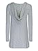 Choies Women's Acrylic V-Neck Hooded Long Sleeve Loose Sweater S Beige